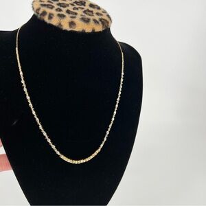 Stella & Dot Elegant Gold and Silver Bead Easy Adjustable Necklace Jewelry